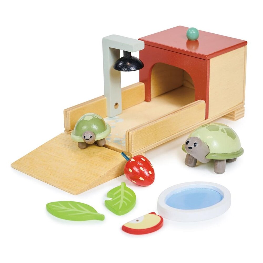Tender Leaf Toys Houten Huisdierenset Schildpad Tender Leaf Toys Houten Huisdierenset Schildpad