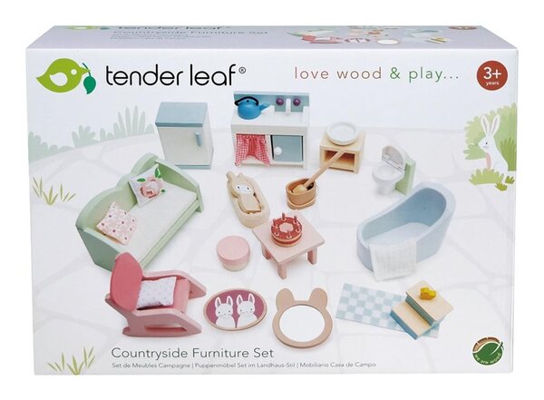 Tender Leaf Toys Houten Poppenhuis Meubelset Tender Leaf Toys Houten Poppenhuis Meubelset