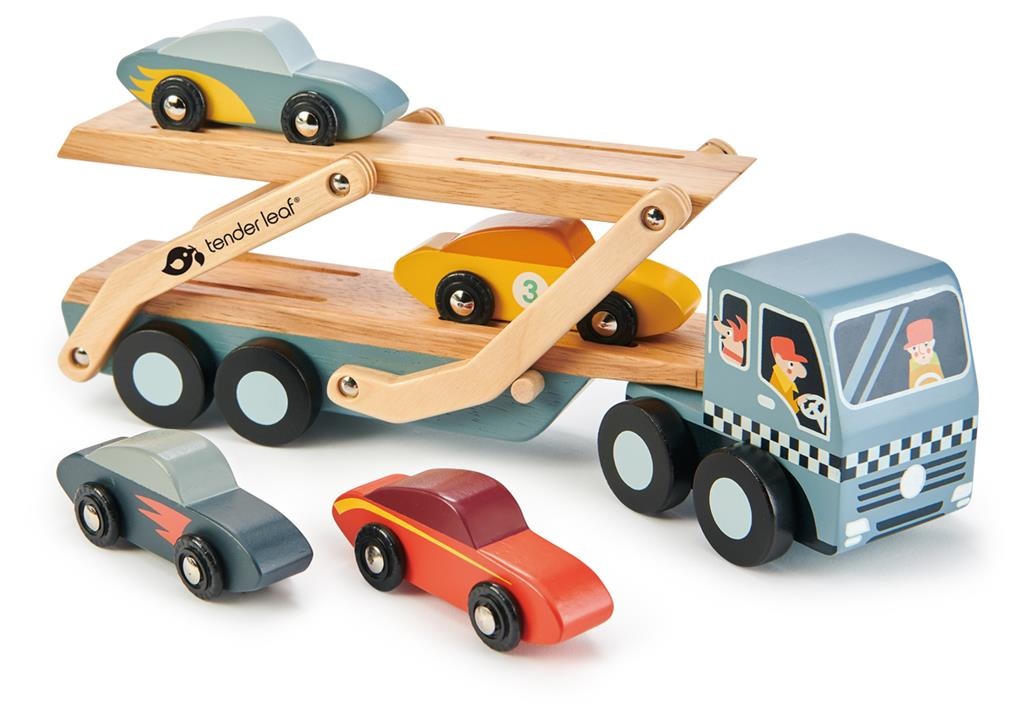 Houten Autotransporter afbeelding
