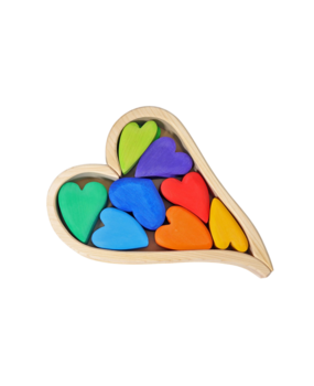 Grimm's Houten Blokkenset Regenboog Hart Grimm's Houten Blokkenset Regenboog Hart