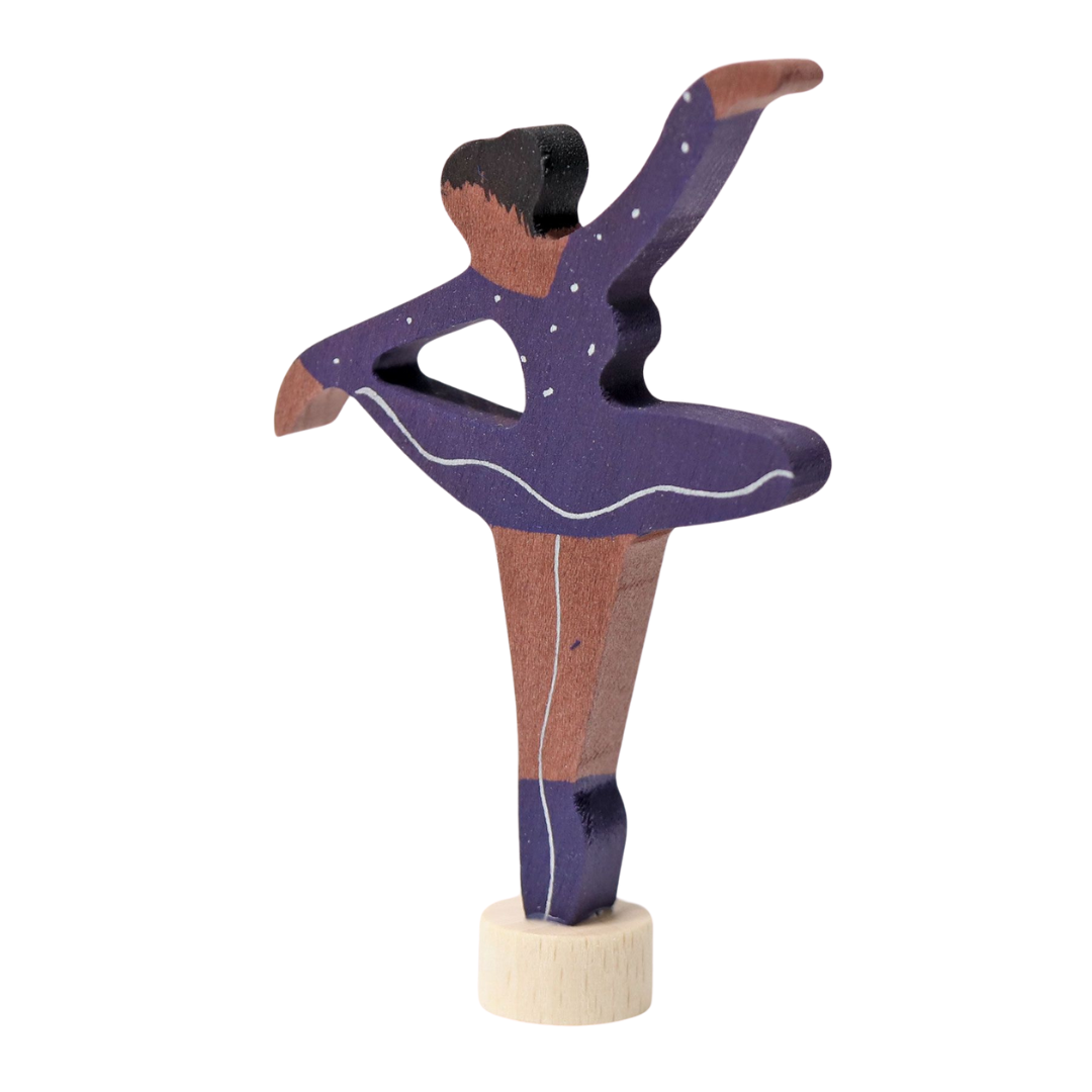 Houten Steker Ballerina Lila afbeelding