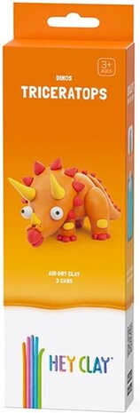 Hey Clay Interactieve Boetseerklei Triceratops (3 kleuren) Hey Clay Interactieve Boetseerklei Triceratops (3 kleuren)