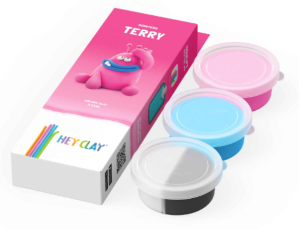 Hey Clay Interactieve Boetseerklei Terry (3 kleuren) Hey Clay Interactieve Boetseerklei Terry (3 kleuren)