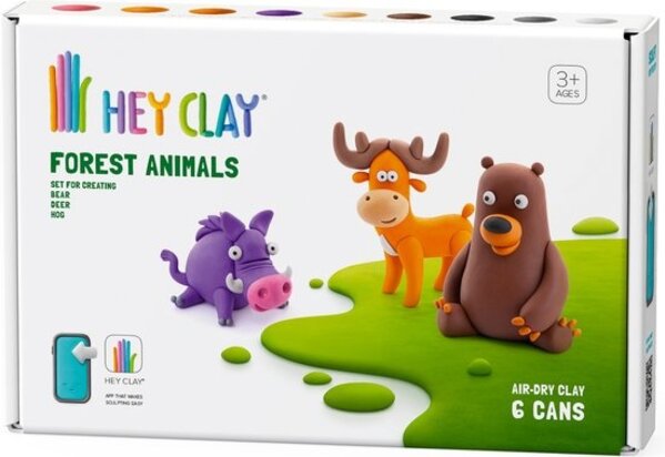 Hey Clay Interactieve Boetseerklei Forest Animals (6 kleuren) Hey Clay Interactieve Boetseerklei Forest Animals (6 kleuren)