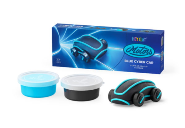 Hey Clay Interactieve Boetseerklei Cyber Car Blue (2 kleuren)