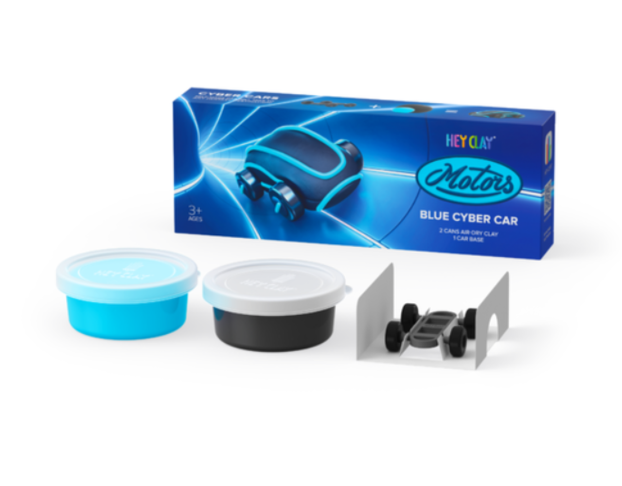Hey Clay Interactieve Boetseerklei Cyber Car Blue (2 kleuren)