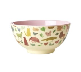 Rice Melamine Kom Pink Sweet Jungle - Medium Rice Melamine Kom Pink Sweet Jungle - Medium