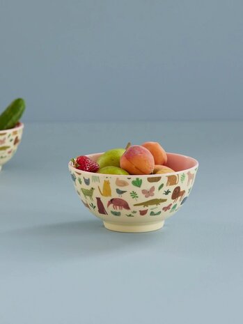 Rice Melamine Kom Pink Sweet Jungle - Medium Rice Melamine Kom Pink Sweet Jungle - Medium