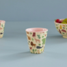 Rice Melamine Beker Sweet Jungle Pink Medium Rice Melamine Beker Sweet Jungle Pink Medium