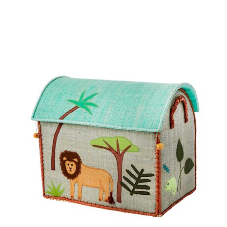 Rice Raffia Opbergmand Jungle Animals Rice Raffia Opbergmand Jungle Animals