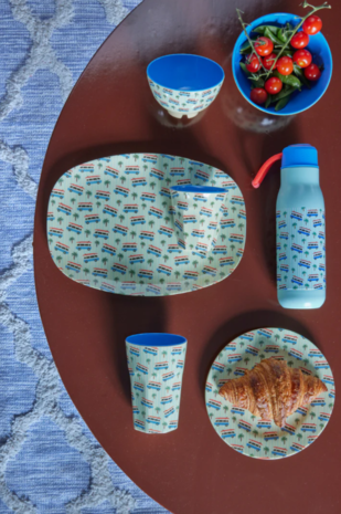 Rice Melamine Kom Blue Cars Rice Melamine Kom Blue Cars