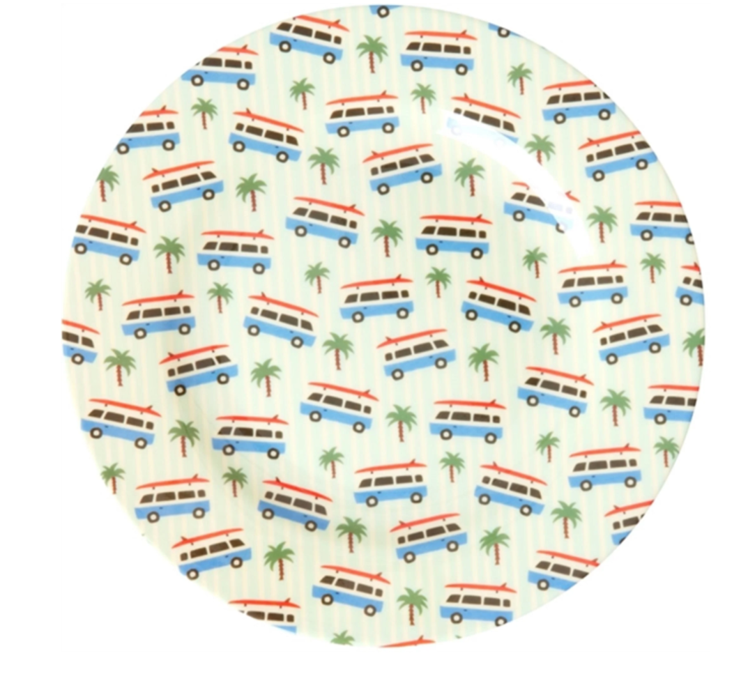 Rice Melamine Kinderbordje Blue Cars Rice Melamine Kinderbordje Blue Cars