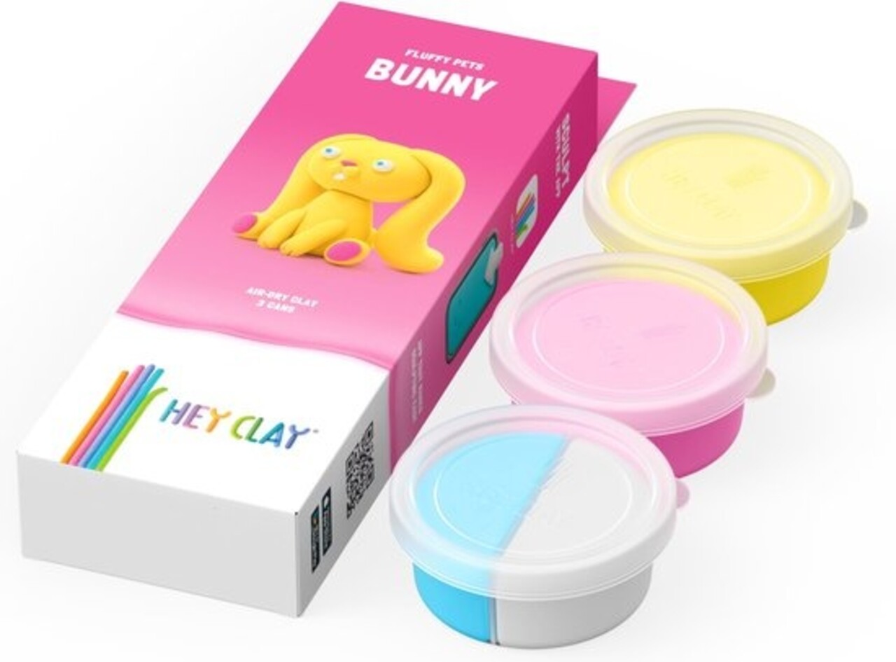 Hey Clay Interactieve Boetseerklei Konijntje (3 kleuren) Hey Clay Interactieve Boetseerklei Konijntje (3 kleuren)