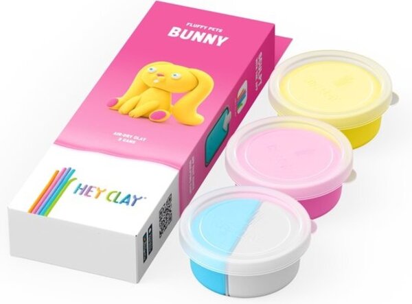 Hey Clay Interactieve Boetseerklei Konijntje (3 kleuren) Hey Clay Interactieve Boetseerklei Konijntje (3 kleuren)