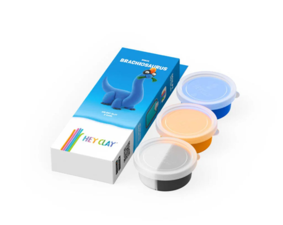 Hey Clay Interactieve Boetseerklei Brachiosaurus (3 kleuren)