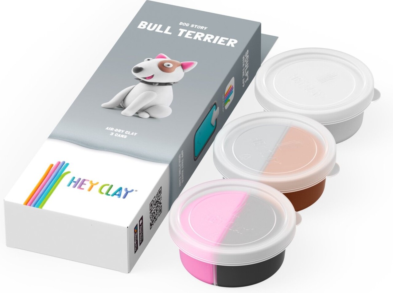 Hey Clay Interactieve Boetseerklei Bull Terrier (3 kleuren) Hey Clay Interactieve Boetseerklei Bull Terrier (3 kleuren)