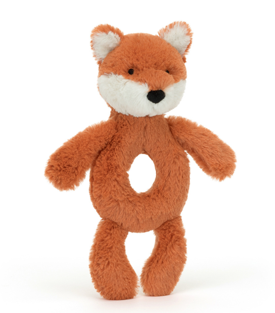 Jellycat Bashful Fox Cub Ring Rattle Jellycat Bashful Fox Cub Ring Rattle