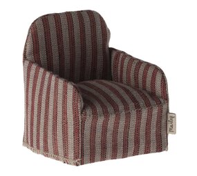 Maileg Muizen Fauteuil Stoel Rood Gestreept Maileg Muizen Fauteuil Stoel Rood Gestreept