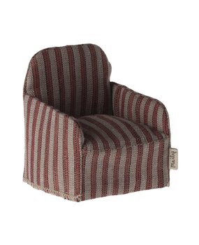 Maileg Muizen Fauteuil Stoel Rood Gestreept Maileg Muizen Fauteuil Stoel Rood Gestreept