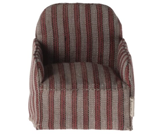 Maileg Muizen Fauteuil Stoel Rood Gestreept Maileg Muizen Fauteuil Stoel Rood Gestreept