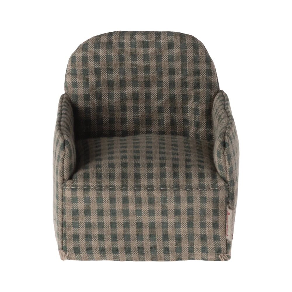 Maileg Muizen Fauteuil Stoel Groen Geruit Maileg Muizen Fauteuil Stoel Groen Geruit