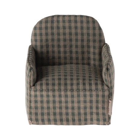 Maileg Muizen Fauteuil Stoel Groen Geruit Maileg Muizen Fauteuil Stoel Groen Geruit