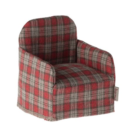 Maileg Muizen Fauteuil Stoel Rood Geruit Maileg Muizen Fauteuil Stoel Rood Geruit
