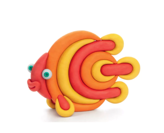 Hey Clay Interactieve Boetseerklei Ocean Anemoonvis, Discusvis, Paling (6 kleuren)