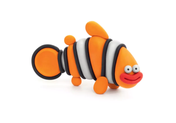 Hey Clay Interactieve Boetseerklei Ocean Anemoonvis, Discusvis, Paling (6 kleuren)