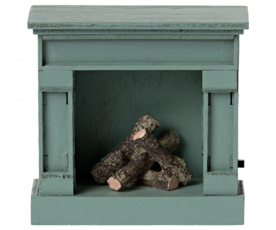 Maileg Muizen Open Haard Blue Maileg Muizen Open Haard Blue