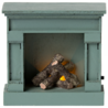 Maileg Muizen Open Haard Blue Maileg Muizen Open Haard Blue