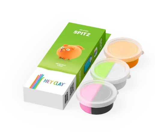Hey Clay Interactieve Boetseerklei Spitz (3 kleuren) Hey Clay Interactieve Boetseerklei Spitz (3 kleuren)