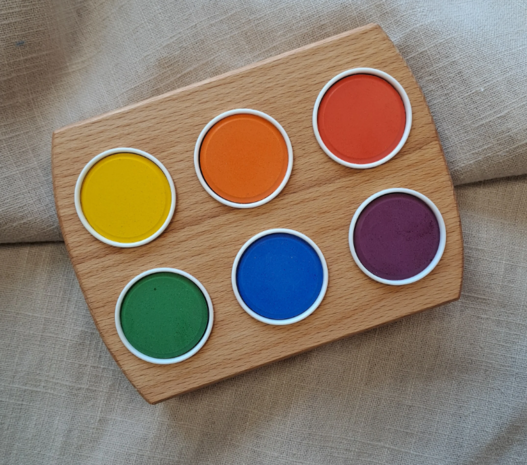 Grennn Waterverf houder 6 kleuren Regenboog