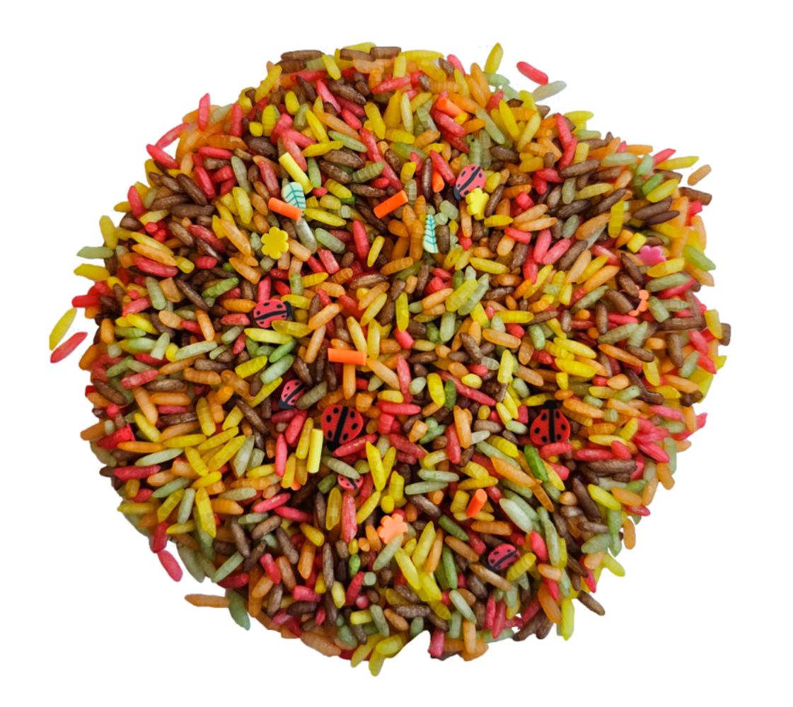 Grennn Speelrijst Autumn mix - 750 gram Grennn Speelrijst Autumn mix - 750 gram