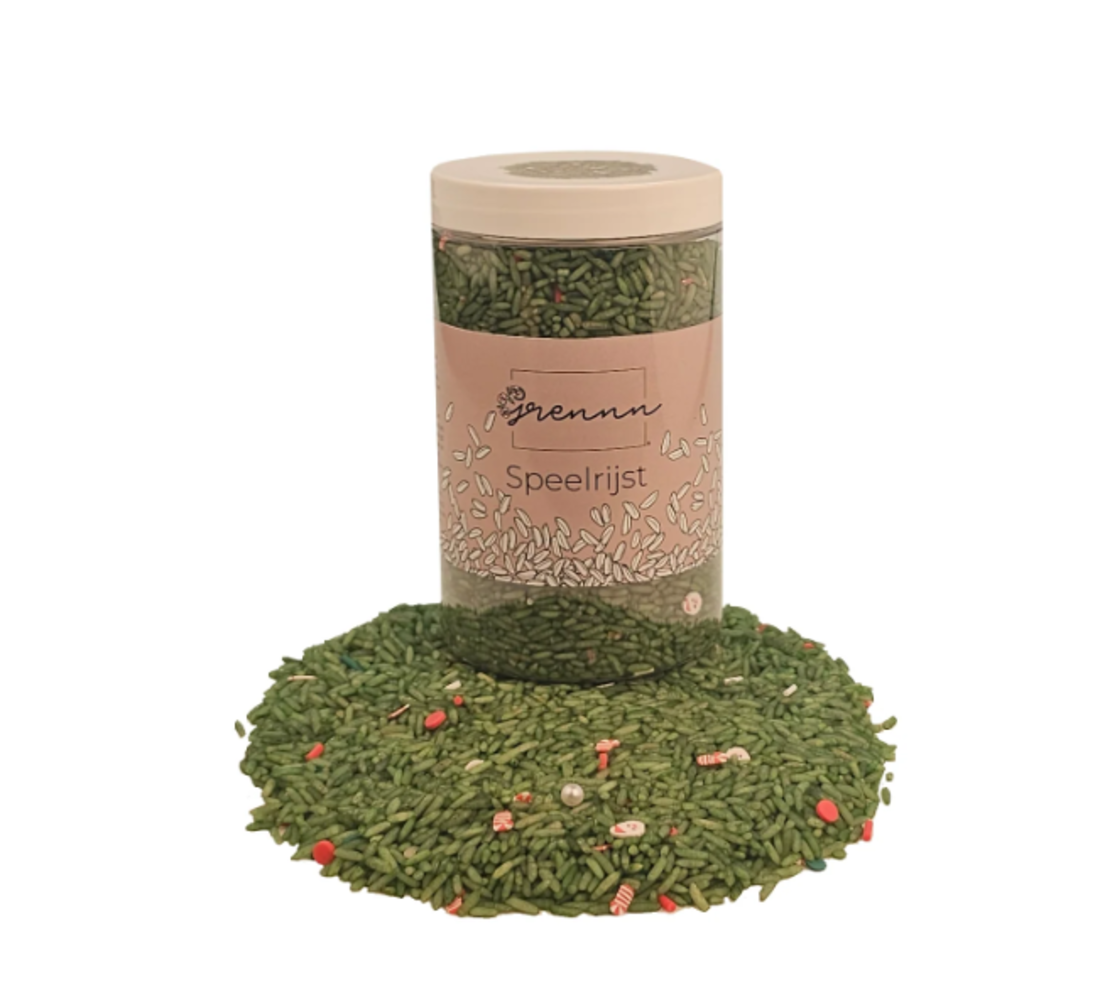 Grennn Speelrijst Santa Claus mix - 750 gram Grennn Speelrijst Santa Claus mix - 750 gram
