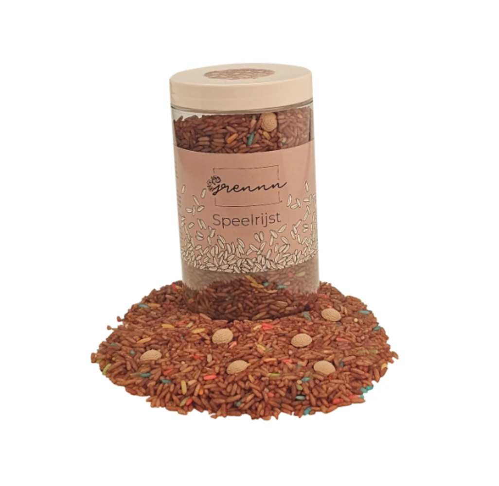 Grennn Speelrijst Sint met Grennn mix - 750 gram Grennn Speelrijst Sint met Grennn mix - 750 gram