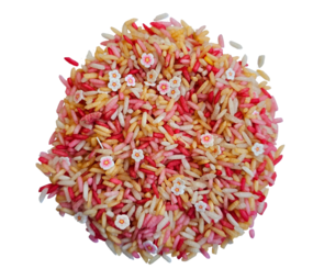 Grennn Speelrijst Pink Flower mix - 750 gram Grennn Speelrijst Pink Flower mix - 750 gram