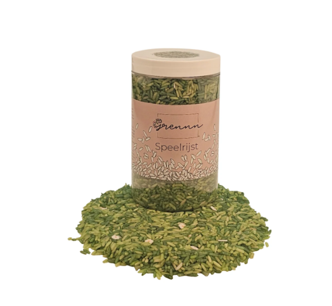 Grennn Speelrijst White Flower mix - 750 gram Grennn Speelrijst White Flower mix - 750 gram