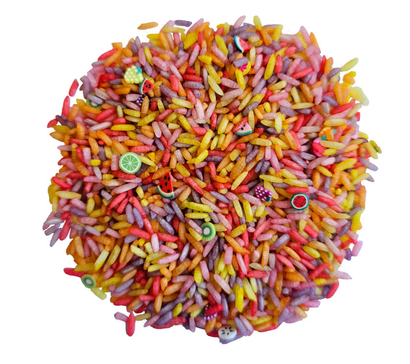 Speelrijst Fruit mix - 750 gram afbeelding