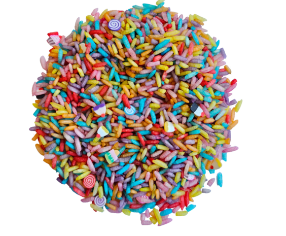 Grennn Speelrijst Candy mix - 750 gram Grennn Speelrijst Candy mix - 750 gram