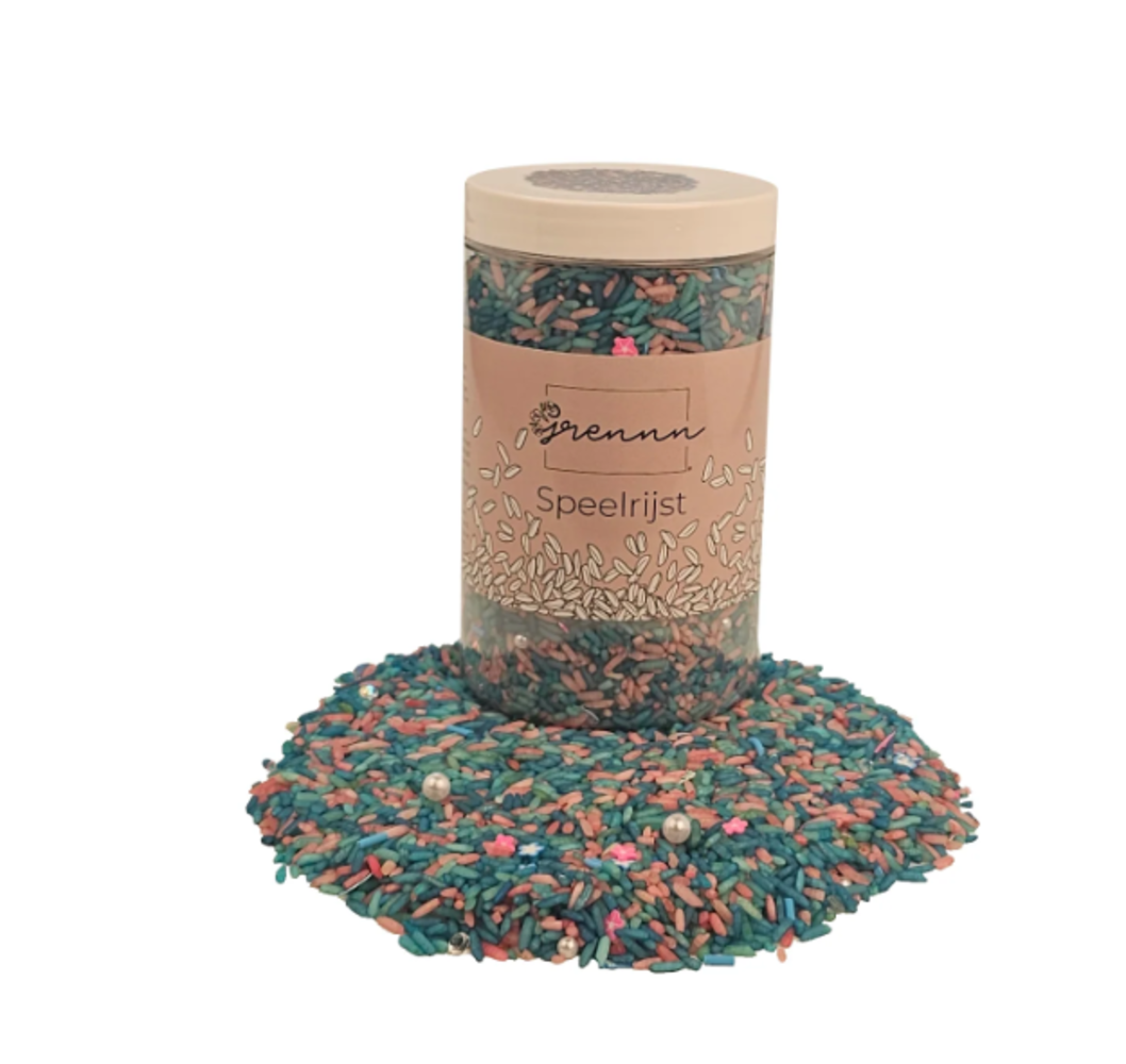 Grennn Speelrijst Mermaid mix - 750 gram Grennn Speelrijst Mermaid mix - 750 gram