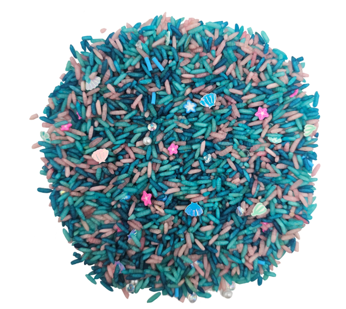 Grennn Speelrijst Mermaid mix - 750 gram Grennn Speelrijst Mermaid mix - 750 gram