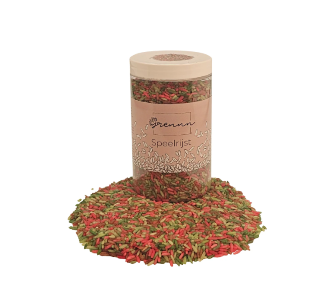 Grennn Speelrijst Bos mix - 750 gram Grennn Speelrijst Bos mix - 750 gram