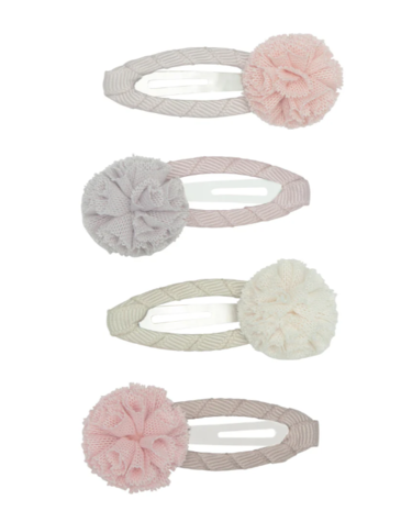 Mimi & Lula Haarclipjes Tulle Pom - 4 stuks Mimi & Lula Haarclipjes Tulle Pom - 4 stuks