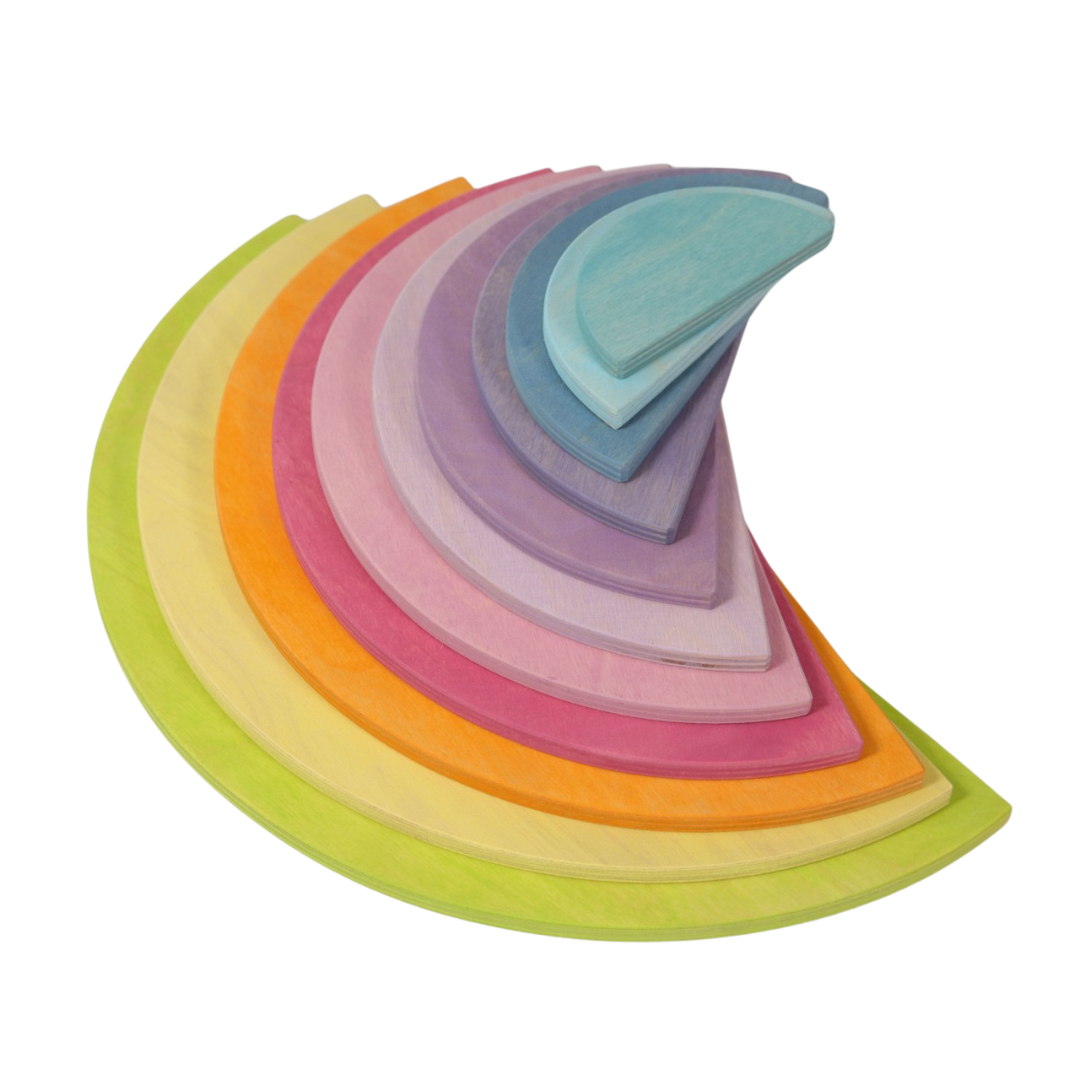 Houten Pastel Halve Cirkels afbeelding
