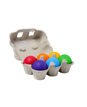 Grimm's Houten Ballen Regenboog Set van 6 Stuks