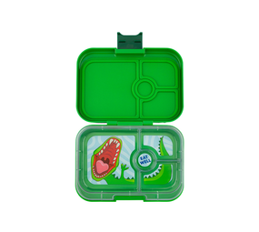 Yumbox Yumbox Panino 4 vakken Jurassic Green Dinosaur tray Yumbox Yumbox Panino 4 vakken Jurassic Green Dinosaur tray