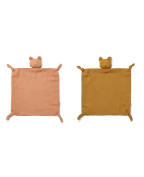 Liewood Knuffeldoek Agnete Mr Bear Tuscany Rose 2pack