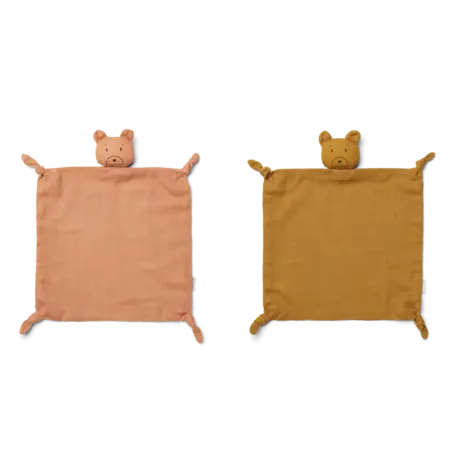 Liewood Knuffeldoek Agnete Mr Bear Tuscany Rose 2pack Liewood Knuffeldoek Agnete Mr Bear Tuscany Rose 2pack