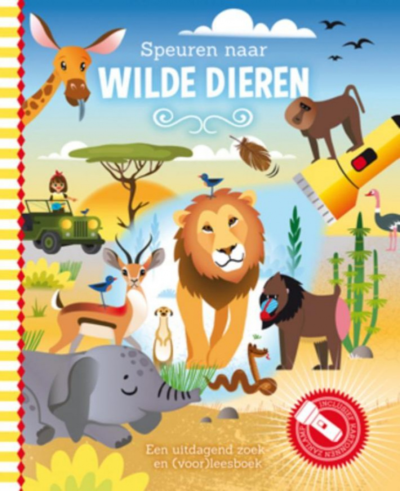Zaklampboek - Speuren naar wilde dieren afbeelding